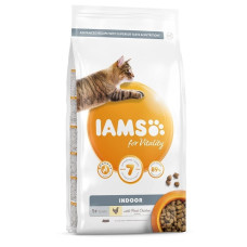 Sausā barība kaķiem - IAMS CAT ADULT INDOOR CHICKEN, 2 kg