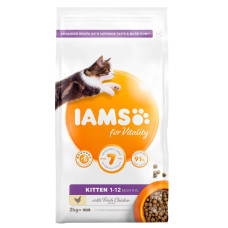 Sausā barība kaķēniem - IAMS CAT KITTEN CHICKEN, 2 kg