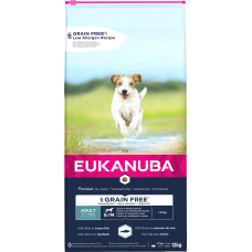 Sausa barība suņiem : Eukanuba DOG ADULT SMMED GRAIN FREE OCEAN FISH 12KG