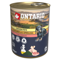 Konservi kucēniem : Ontario Dog Puppy Chicken Pate, Spirulina, Salmon oil 800g