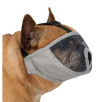 Uzpurnis suņiem : Trixie Muzzle for short-nosed breeds, polyester, S short, grey