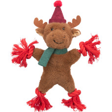 Ziemassvētku rotaļlieta - Trixie Xmas reindeer, plush/rope, 32 cm