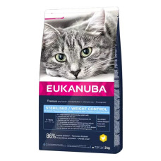 Корм для кошек - Eukanuba CAT Adult STERILISED / WEIGHT CONTROL Chicken 2KG