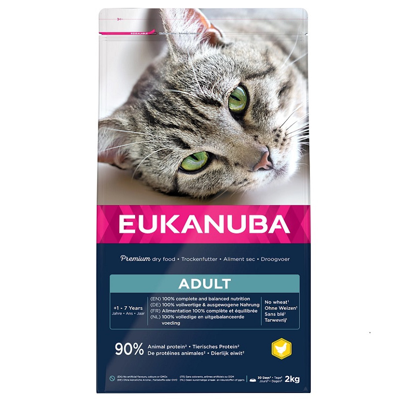 Sausā barība kaķiem - Eukanuba CAT Adult TOP CONDITION 1+ Chicken 2KG