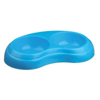 Bļoda dzīvniekiem, plastmasa : Trixie Double Bowl, 0.2l/10cm