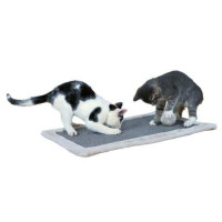 Nagu asināmais : Trixie Scratching mat with plush border, 55 × 35 cm, light grey