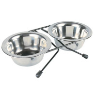 Paliknis ar blodām : Trixie Eat on Feet Bowl Set, 2*0.2l/11cm