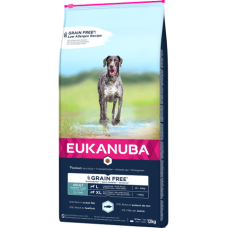 Sausa barība suņiem : Eukanuba DOG ADULT LARGE GRAIN FREE OCEAN FISH 12KG