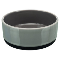 Bļoda dzīvniekiem, keramika : Trixie Bowl, rubber band, ceramic, 0.4 l/ø 12 cm, grey