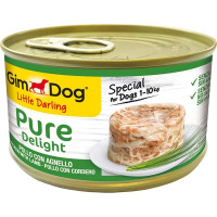 Konservi suņiem - GimDog Little Darling Pure Delight Chicken with Lamb 150gr