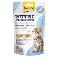 Gardumi kaķēniem : Gimborn Nutri Pockets JUNIOR MIX with Cheese and Milk and Yoghurt 60g