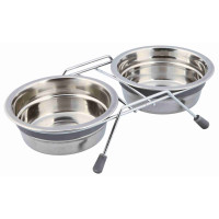 Paliknis ar blodām : Trixie Eat on Feet Bowl Set, 2*0.45l/13cm