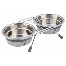 Paliknis ar blodām : Trixie Eat on Feet Bowl Set, 2*0.45l/13cm