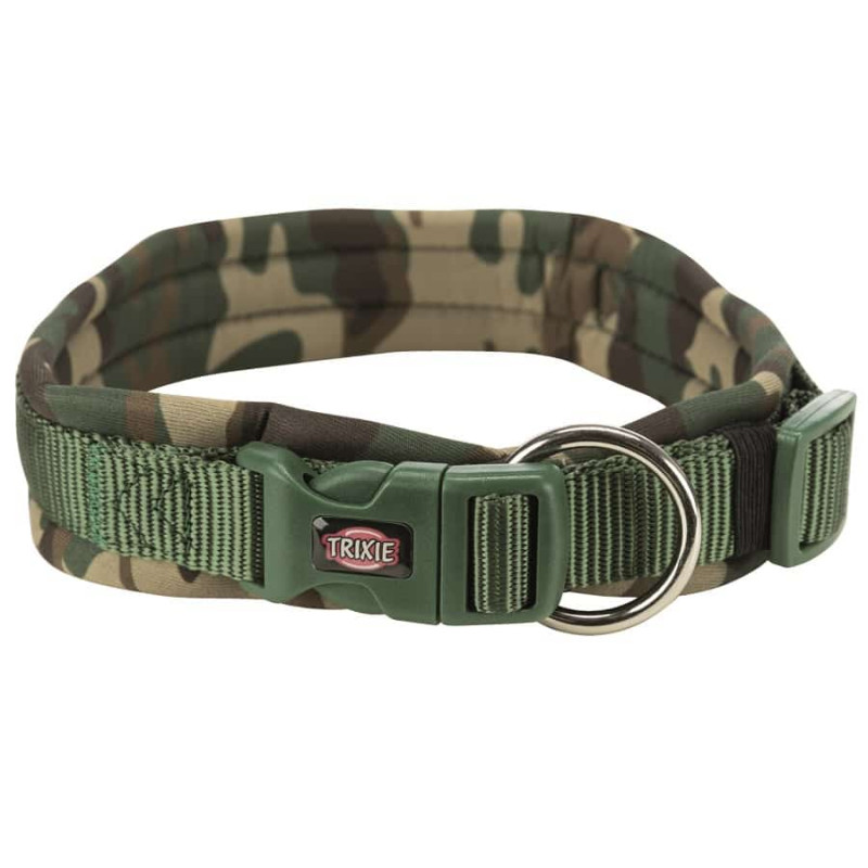 Kakla siksna : Trixie Premium collar, extra wide neoprene padding, L–XL: 56–62 cm/25 mm, camouflage