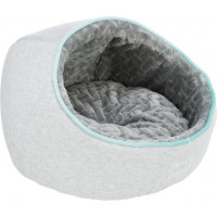 Guļvieta dzīvniekiem : Trixie Junior cave, round, 40 × 27 cm, light grey/mint