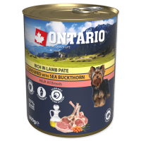 Konservi suņiem : Ontario Dog Lamb Pate with Sea Buckthorn 800g