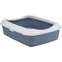 TRX 23 Classic cat litter tray, with rim, 37 × 15 × 48 cm, purple/white Kaķu tualete