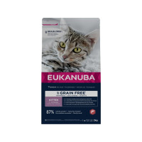 Sausā barība kaķēniem - Eukanuba CAT KITTEN GRAIN FREE Salmon 2KG