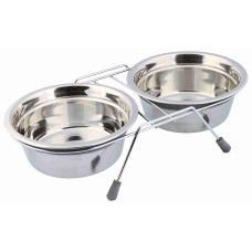 Paliknis ar blodām : Trixie Eat on Feet Bowl Set, 2*0.9l/16cm