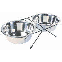 Paliknis ar blodām - Trixie Eat on Feet Bowl Set, 2*1.8l/21cm