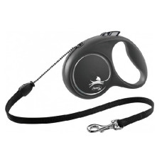 Inerces pavada suņiem - Trixie Flexi BLACK DESIGN, cord leash, S: 5 m (12 kg)