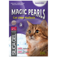 Silikona smiltis kaķu tualetei : MAGIC PEARLS Lavender 16 L