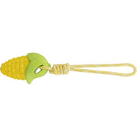 Rotaļlieta suņiem : Trixie Maize cob on a rope, TPR, 13 cm/34 cm