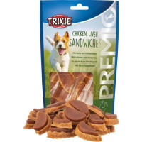 Gardums suņiem : Trixie PREMIO Chicken Liver Sandwiches, 100 g