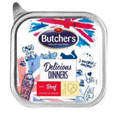 Konservēta barība kaķiem - Butchers Delicious Dinners food for cats CIG with beef 100g