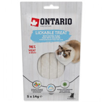 Gardums kaķiem – Ontario Lickable Treats with Tuna and Salmon, 5 x 14 g