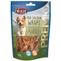 Gardums suņiem : Trixie Premio Fish Chicken Wraps, 80 g