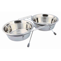 Paliknis ar blodām : Trixie Eat on Feet Bowl Set, 2*1.5l/21cm