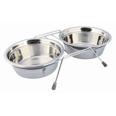 Paliknis ar blodām : Trixie Eat on Feet Bowl Set, 2*1.5l/21cm