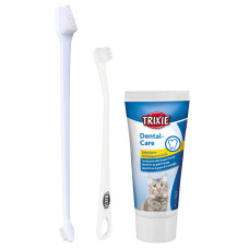 Zobu kopšanas komplekts kaķiem : Trixie Dental Hygiene Set for cats.