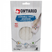 Gardums kaķiem – Ontario Lickable Treats with Tuna and Codfish, 5 x 14 g