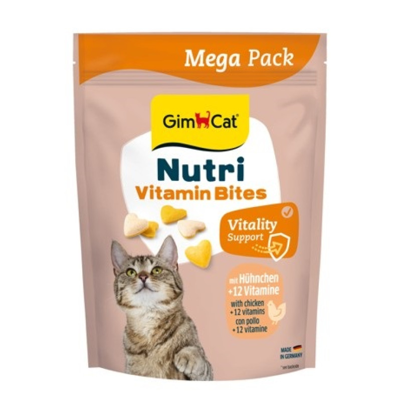 Gardumi kaķiem - GimCat NUTRI VITAMIN BITES CHICKEN 425gr